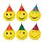 VELA DE ANIVERSÁRIO FESTA EMOJI SMILES 06 UNIDADES - SILVER FESTAS - Imagem 1