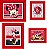 QUADRINHOS DECORATIVOS RETANGULAR FESTA MINNIE VERMEHLA - 4 UNIDADES - REGINA FESTAS - Imagem 1