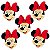 APLIQUE MINI CARINHA MINNIE EM EVA - 06 UNIDADES - PIFFER - Imagem 1