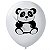 BALÃO  DE FESTA DECORADO - URSO PANDA BRANCO - 11" - 25 UNIDADES - HAPPY DAY - Imagem 1