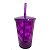 COPO FEST COM TAMPA E CANUDO 400 ML - ROXO TRANSPARENTE - LSC TOY - Imagem 1