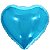 BALÃO METALIZADO CORAÇÃO - 18" 45CM - AZUL - CONTÉM 01 UNIDADE - REF.: 8538 - MAKE+ - Imagem 1