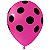 BALÃO BOLINHA PINK / PRETO  10" - DE LATEX - COM 25 UNIDADES - PIC PIC - Imagem 1