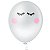 BALÃO OLHINHOS BRANCO 10" - DE LATEX - COM 25 UNIDADES - PIC PIC - Imagem 1