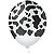 BALÃO VACA MALHADA BRANCO COM PRETO  10" - DE LATEX - COM 25 UNIDADES - PIC PIC - Imagem 1