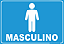 Placa Banheiro - Sanitário Masculino - Imagem 1