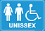 Placa Banheiro - Cadeirante Unissex - Imagem 1