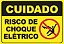 Placa Cuidado Risco De Choque Elétrico - Imagem 1