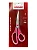 Tesoura Comfort  7,75 Com 19,8 cm Circulo Cor Rosa - Imagem 1