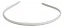 Tiara Extra Fina Para Encapar 6mm -Cor-Branca-Com 12 unidades - Imagem 2