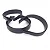 Tiara Larga Para Encapar 30mm -Cor-Preta-Com 12 unidades - Imagem 1