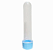 Tubete Acrílico Transparente 12cm Tampa Cor-Azul Bebê - Imagem 1