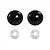 Olhos P/ Amigurumi 12mm Cor-Preto C/Trava De Segurança Contém 100 Pares - Imagem 1