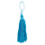 Pingente Pompom Tassel 7cm -Cor-199-Azul Turquesa c/ 10 unidades - Imagem 1