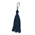 Pingente Pompom Tassel 7cm -Cor-310-Preto c/ 10 unidades - Imagem 1