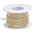Corrente de Strass  08 Cor-Ouro Rolo Com 10metros - Imagem 1