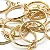 Argola para Chaveiro com Corrente 25mm Cor -073- Dourado com 100 Unid - Imagem 1