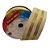 Fita Decorativa Ref: 1996 38mm -Cor -01-Creme com Dourado 10 Metros - Imagem 1