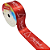 Fita Decorativa Feliz Natal 38mm Ref. 2006 Rolo com 10 mts Cor-01-Vermelha com Estampa - Imagem 1