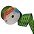 Fita Decorativa 38mm Ref. 1997 Rolo com 10 mts Cor-013-Verde com Dourado - Imagem 1