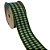 Fita Decorativa Xadrez Natal 38mm Ref.1990 Rolo com 10 mts Cor-03-Verde e Branco com Dourado - Imagem 1