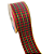 Fita Decorativa Tartan Xadrez Natal 38mm Ref.1990 Rolo com 10 mts Cor-04-Vermelho e Verde com Dourado - Imagem 1