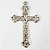 Pingente Cruz Fundição Cor-Níquel Unidade Ref 2927 - Imagem 1