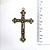 Pingente Cruz Fundição Cor-Ouro Velho Unidade Ref 2927 - Imagem 1