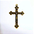 Pingente Cruz Fundição Cor-Ouro Velho Unidade Ref 2935 - Imagem 2