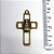 Pingente Cruz Fundição Com Dois Lados Cor-Ouro Velho Unidade Ref 2940 - Imagem 1