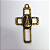 Pingente Cruz Fundição Com Dois Lados Cor-Ouro Velho Unidade Ref 2940 - Imagem 3