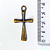 Pingente Cruz Fundição Cor-Ouro Velho Unidade Ref 2953 - Imagem 2