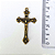 Pingente Cruz Fundição Cor-Ouro Velho Unidade Ref 2965 - Imagem 2