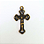 Pingente Cruz Fundição Cor-Ouro Velho Unidade Ref 2966 - Imagem 1