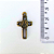 Pingente Cruz Fundição Cor-Ouro Velho Unidade Ref 2967 - Imagem 2