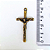 Pingente Cruz Fundição Cor-Ouro Velho Unidade Ref 2964 - Imagem 2