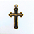 Pingente Cruz Fundição Cor-Ouro Velho Unidade Ref 2961 - Imagem 1
