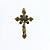 Pingente Cruz Fundição Cor-Ouro Velho Unidade Ref 2969 - Imagem 1