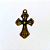 Pingente Cruz Fundição Cor-Ouro Velho Unidade Ref 2971 - Imagem 1