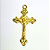 Pingente Cruz Fundição Cor-Dourado Unidade Ref 2952 - Imagem 1