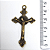 Pingente Cruz Fundição Cor-Ouro Velho Unidade Ref 2952 - Imagem 2