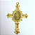 Pingente Cruz Fundição Cor-Dourado Unidade Ref 2963 - Imagem 1