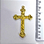 Pingente Cruz Fundição Cor-Dourado Unidade Ref 2927 - Imagem 2