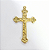 Pingente Cruz Fundição Cor-Dourado Unidade Ref 2927 - Imagem 1