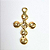 Pingente Cruz Fundição Cor-Dourado Unidade Ref 2957 - Imagem 1