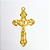 Pingente Cruz Fundição Cor-Dourado Unidade Ref 2926 - Imagem 2