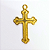 Pingente Cruz Fundição Cor-Dourado Unidade Ref 2961 - Imagem 1
