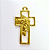 Pingente Cruz Fundição Cor-Dourado Unidade Ref 2958 - Imagem 2