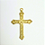Pingente Cruz Fundição Cor-Dourado Unidade Ref 2954 - Imagem 2