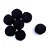 Pompom Solto 6mm-Cor-19 Preto-Com 200 unidades - Imagem 1